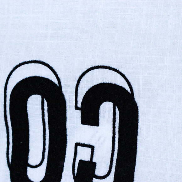 Flock Lepord Print White Long Sleeve Shirt