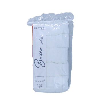 White 5Pcs Boxer Brief Packs Assorted