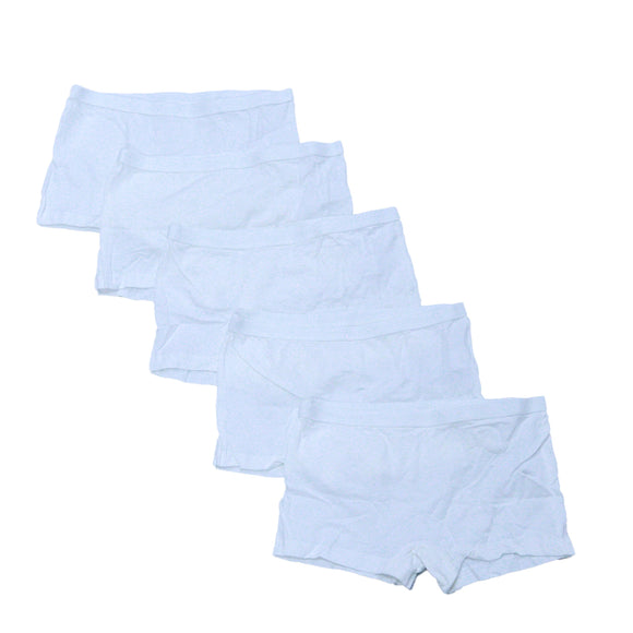 White 5Pcs Boxer Brief Packs Assorted