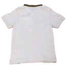 Beige Suede Mandarin Collar Short Sleeve Polo-3