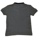 Brown Suede Mandarin Collar Short Sleeve Polo-3