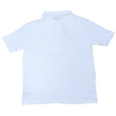 White Seersucker Stripe Mandarin Polo-3