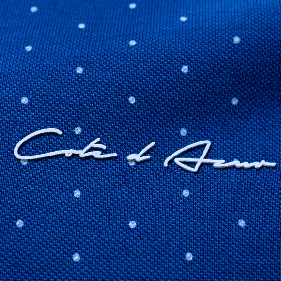 Blue Aop Polo Shirt With Chest Logo Blue