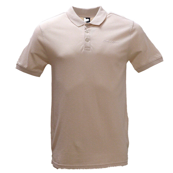Beige Aop Polo Shirt With Chest Logo Beige X