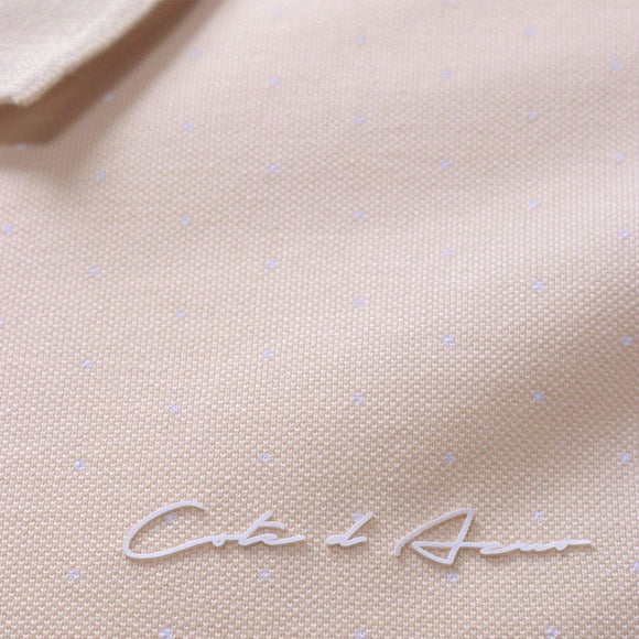 Beige Aop Polo Shirt With Chest Logo Beige X