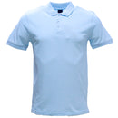 Sky Blue Aop Polo Shirt With Chest Logo Sky Blue-1