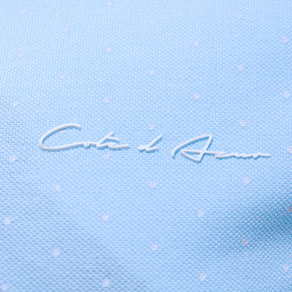 Sky Blue Aop Polo Shirt With Chest Logo Sky Blue