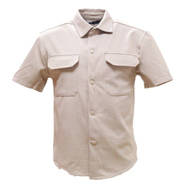 Beige Boxy Fit Overshirt Beige - 0