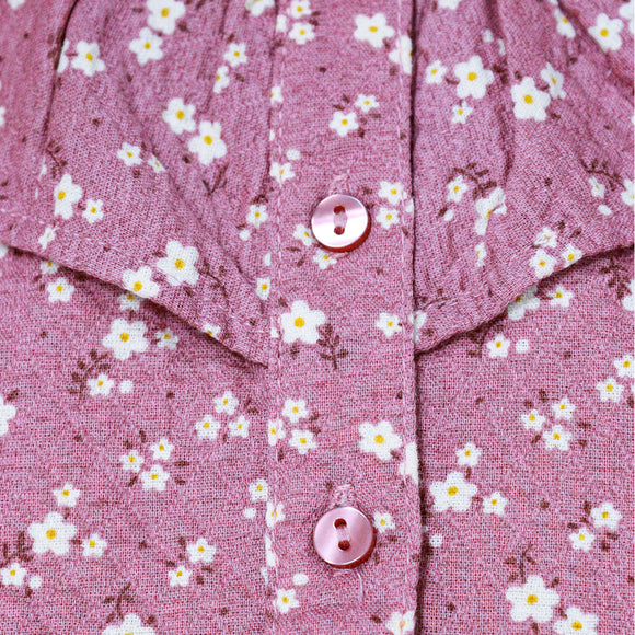 Dusty Pink All Over Print Casual Blouse