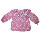 Dusty Pink All Over Print Casual Blouse-3