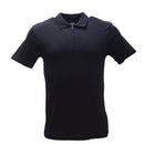 Black Zip Placket Polo Shirt With Chest Logo Black-1