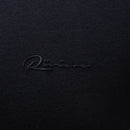 Black Zip Placket Polo Shirt With Chest Logo Black-2