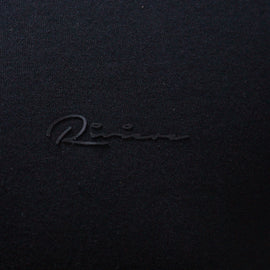 Black Zip Placket Polo Shirt With Chest Logo Black - 0