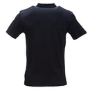 Black Zip Placket Polo Shirt With Chest Logo Black-3