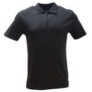 Slate Grey Zip Placket Polo Shirt With Chest Logo Dark Grey-1