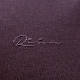 Wine Zip Placket Polo Shirt With Chest Logo Burgundy - 0