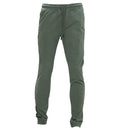 Olive Green Twill Joggers Dark Green-1