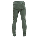 Olive Green Twill Joggers Dark Green-2