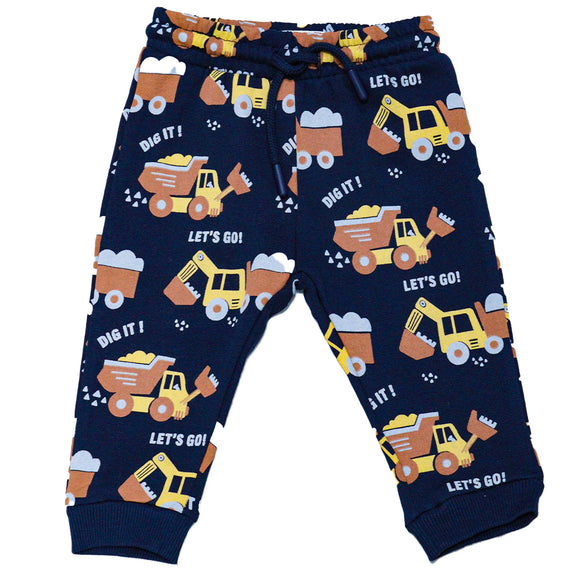 NAVY DIGGER PRINTED ACTIVE PANTS NAVY 18 24 MONTHS