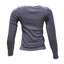 LONG SLEEVE SEAM LESS T SHIRT BROWN-3