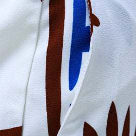 PRINTED WIDE LEG POCKET TROUSERS - 0