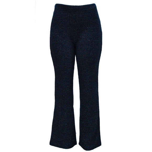 LUREX WEAVED CO  ORD TROUSER BLACK