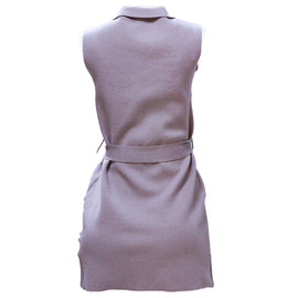 BROWN SLEEVELESS JACKET - 0