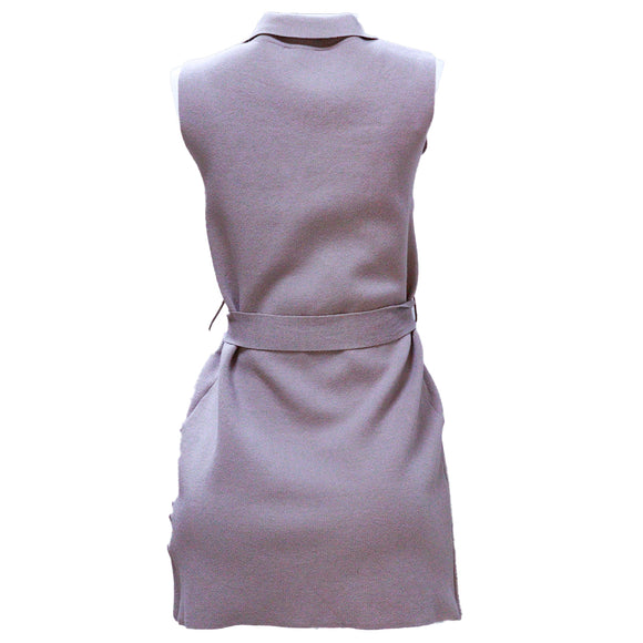 BROWN SLEEVELESS JACKET