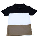 Black Cut N Sew Zip Placket Polo With Shorts Set Black 6 7 Years-2
