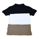 Black Cut N Sew Zip Placket Polo With Shorts Set Black 6 7 Years-3