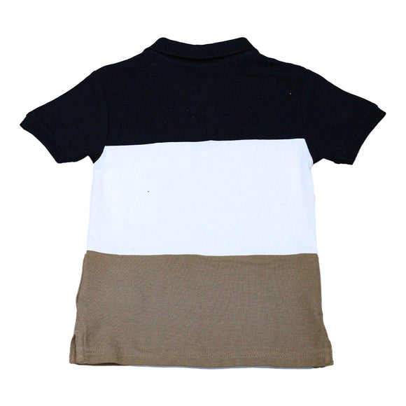 Black Cut N Sew Zip Placket Polo With Shorts Set Black 6 7 Years