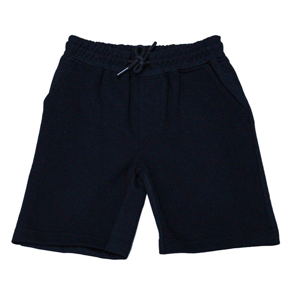 Black Cut N Sew Zip Placket Polo With Shorts Set Black 6 7 Years