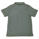 Olive Green  Basic Polo Shirt-3