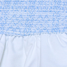 BLUE TWEED TWOFER TOP PALE BLUE 8 9 YEARS - 0