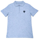 Grey Mel Regular Collar Zipneck Polo Mid Grey-1