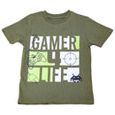 Olive Gamer Printed Short Sleeve T Shirt Dark Green 5 6 Years-1