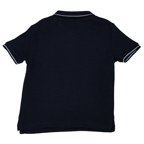 Black Pique Shortsleeve Polo