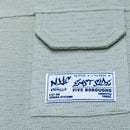 Sage Green Pocket Paneled Short Sleeve T Shirt-2