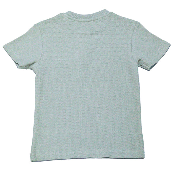 Sage Green Pocket Paneled Short Sleeve T Shirt