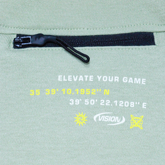 Beige Zip Pocket Paneled Short Sleeve T Shirt