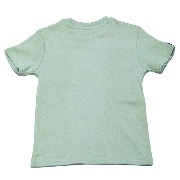 Beige Zip Pocket Paneled Short Sleeve T Shirt