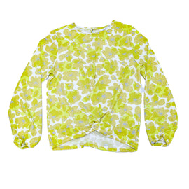 MUSTARD AOP L S FRONT KNOT TOP ASSORTED 11 12 YEARS