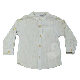 BEIGE SEERSUCKER LS SHIRTS