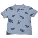 Olive Tiger Palm Aop Polo Dark Green 2 3 Years-1