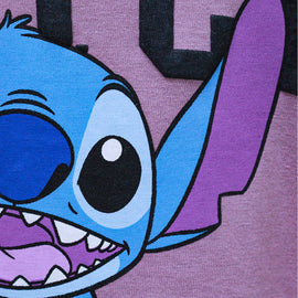 Mauve Stitch Printed T Shirt - 0