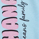 Blue Lilo Stitch Print Track Pants Blue-2