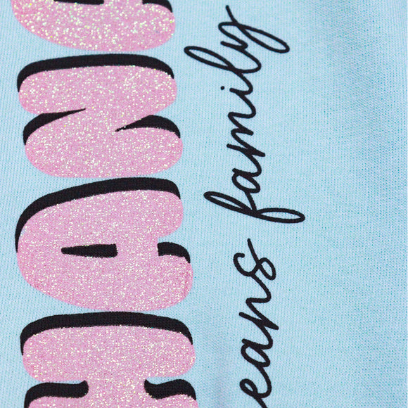 Blue Lilo Stitch Print Track Pants Blue