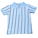 Blue Stripe Polo Shirt And Shorts Set Blue 3 4 Years-2