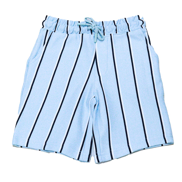 Blue Stripe Polo Shirt And Shorts Set Blue 3 4 Years