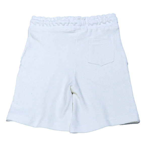 Cream Jacquard Bravo Paneled T Shirt And Shorts Set Cream 3 4 Years